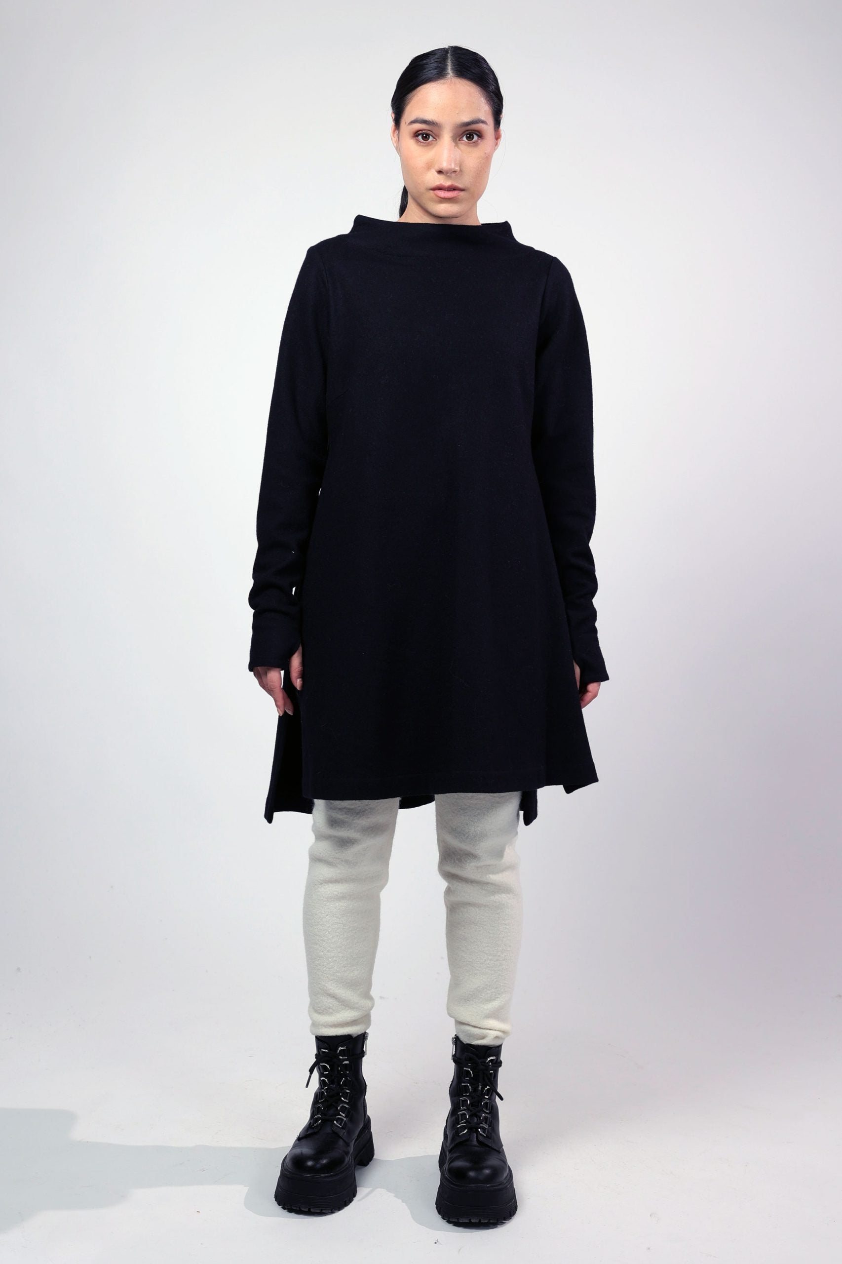 MALVA, Tunic in Boiled Wool Fine image 2