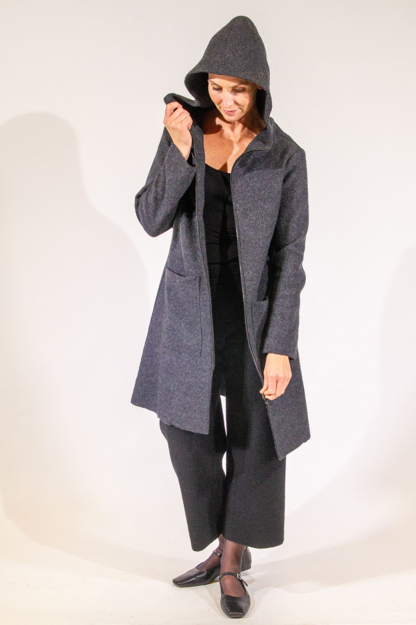 MYRNA, Coat in Boiled Wool image 2