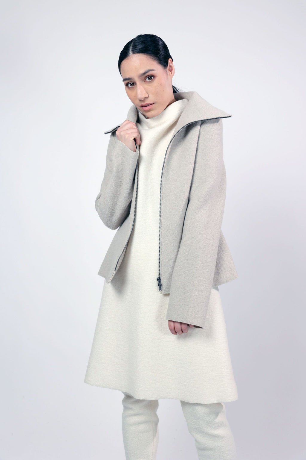 ELSE, Coat in Boiled Wool image 3