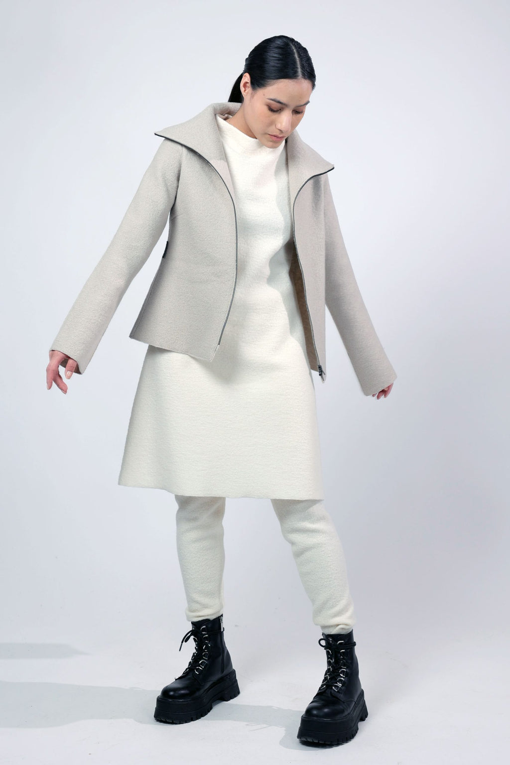 ELSE, Coat in Boiled Wool image 2