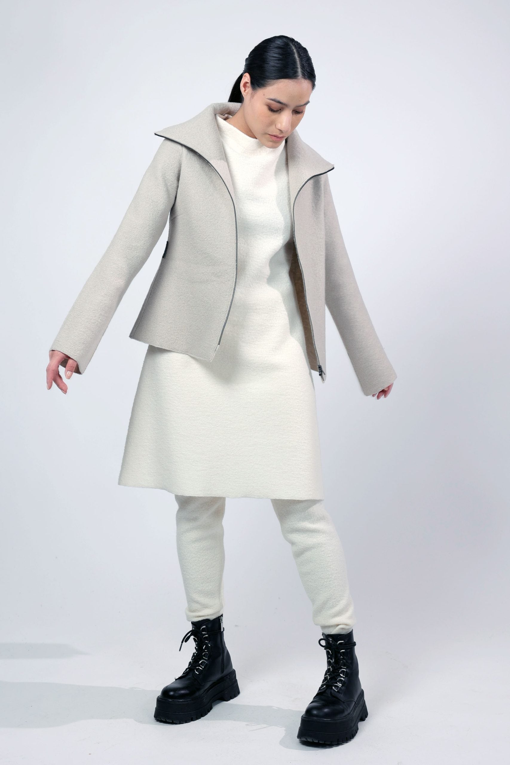 ELSE, Coat in Boiled Wool image 2