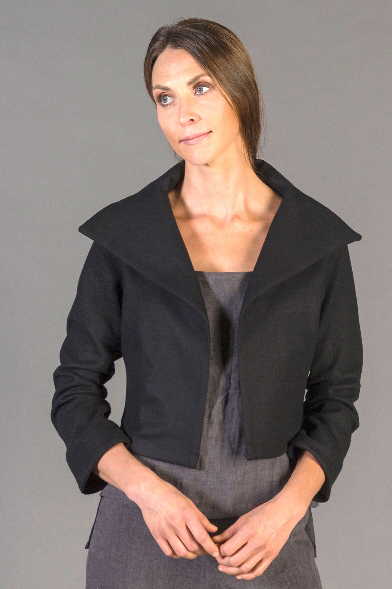 HILDE, Bolero in Boiled Wool Fine image 0