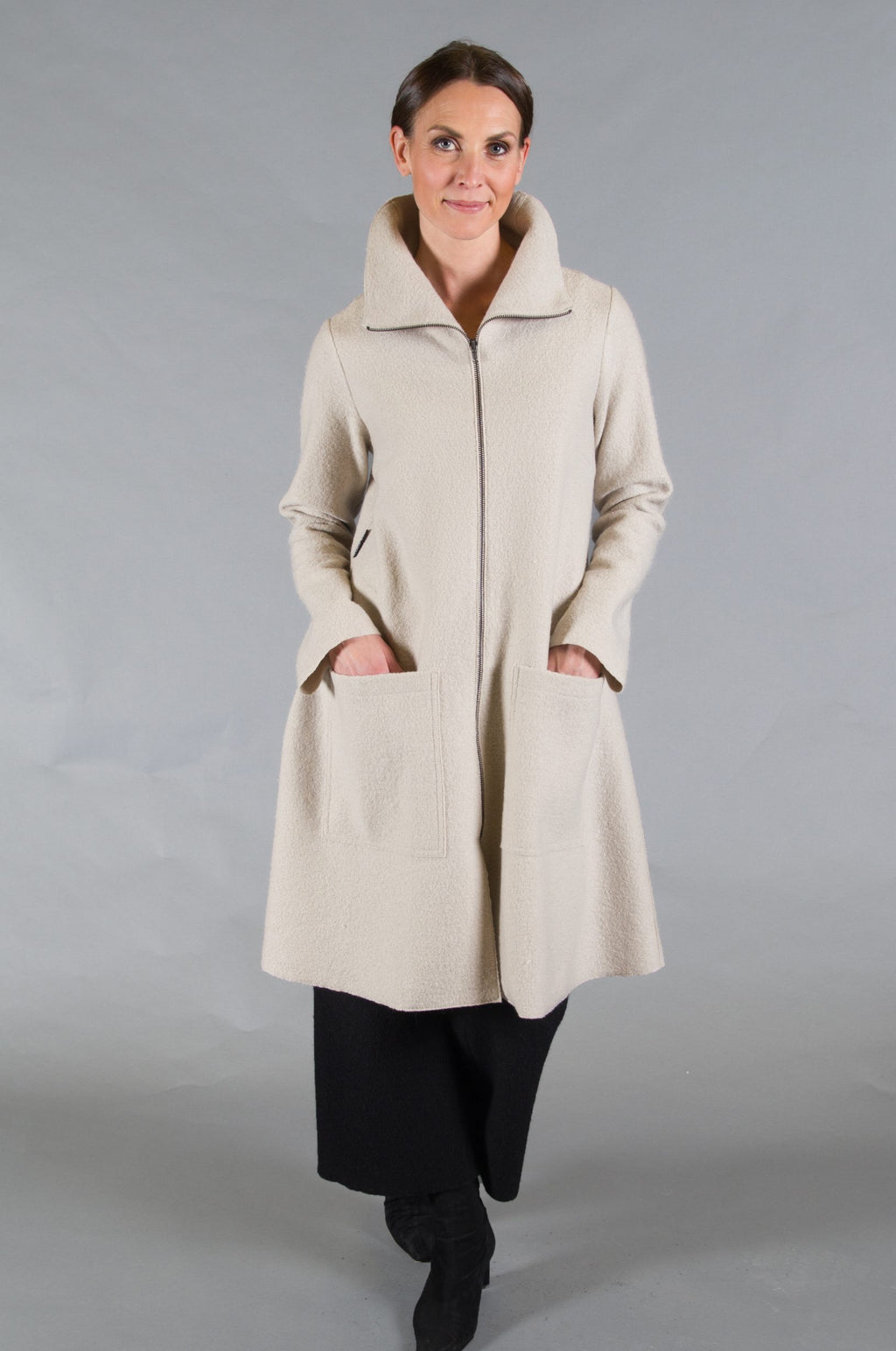 RITA, Coat in Boiled Wool image 2