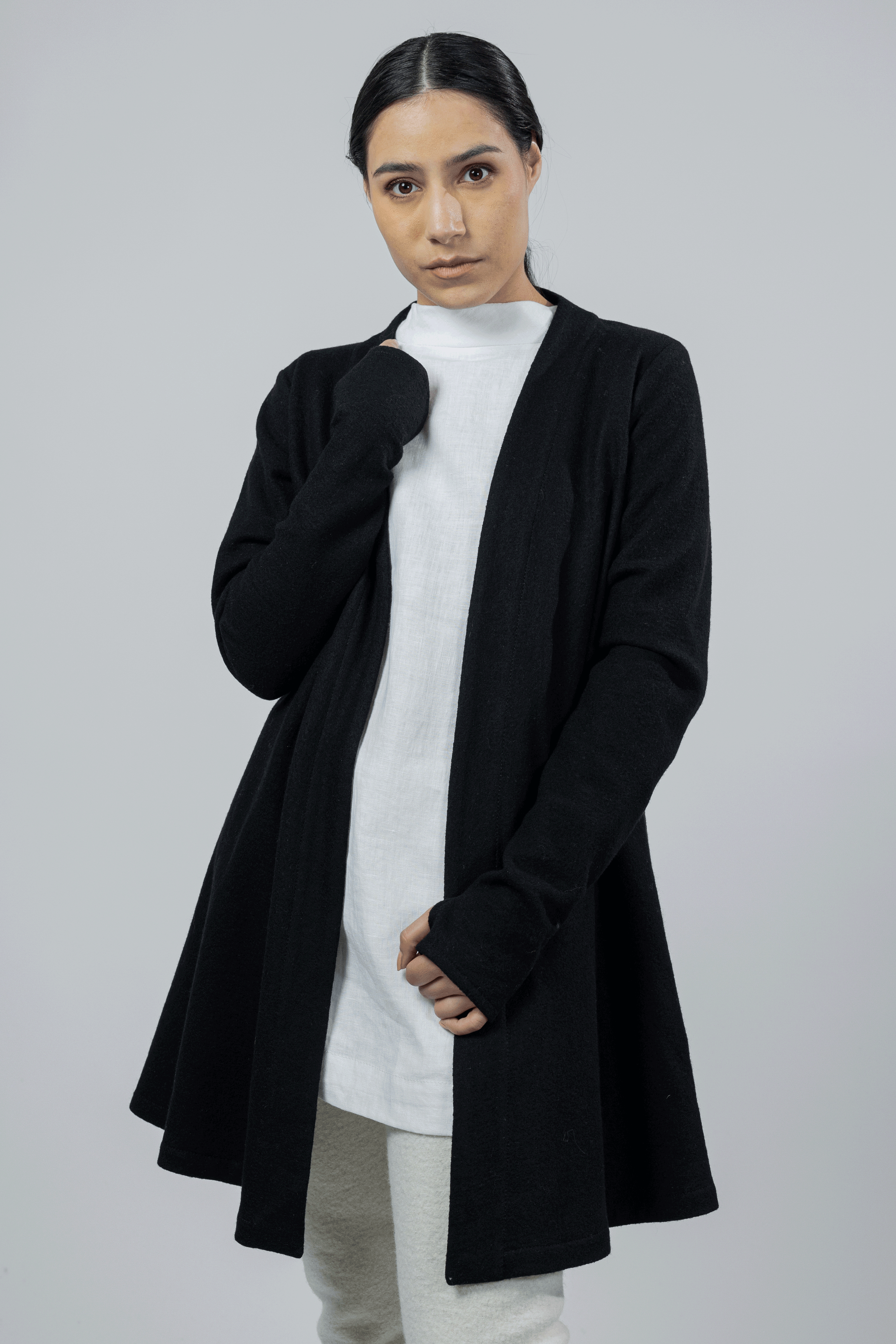 SOPHIA, Cardigan in Boiled Wool Fine image 0