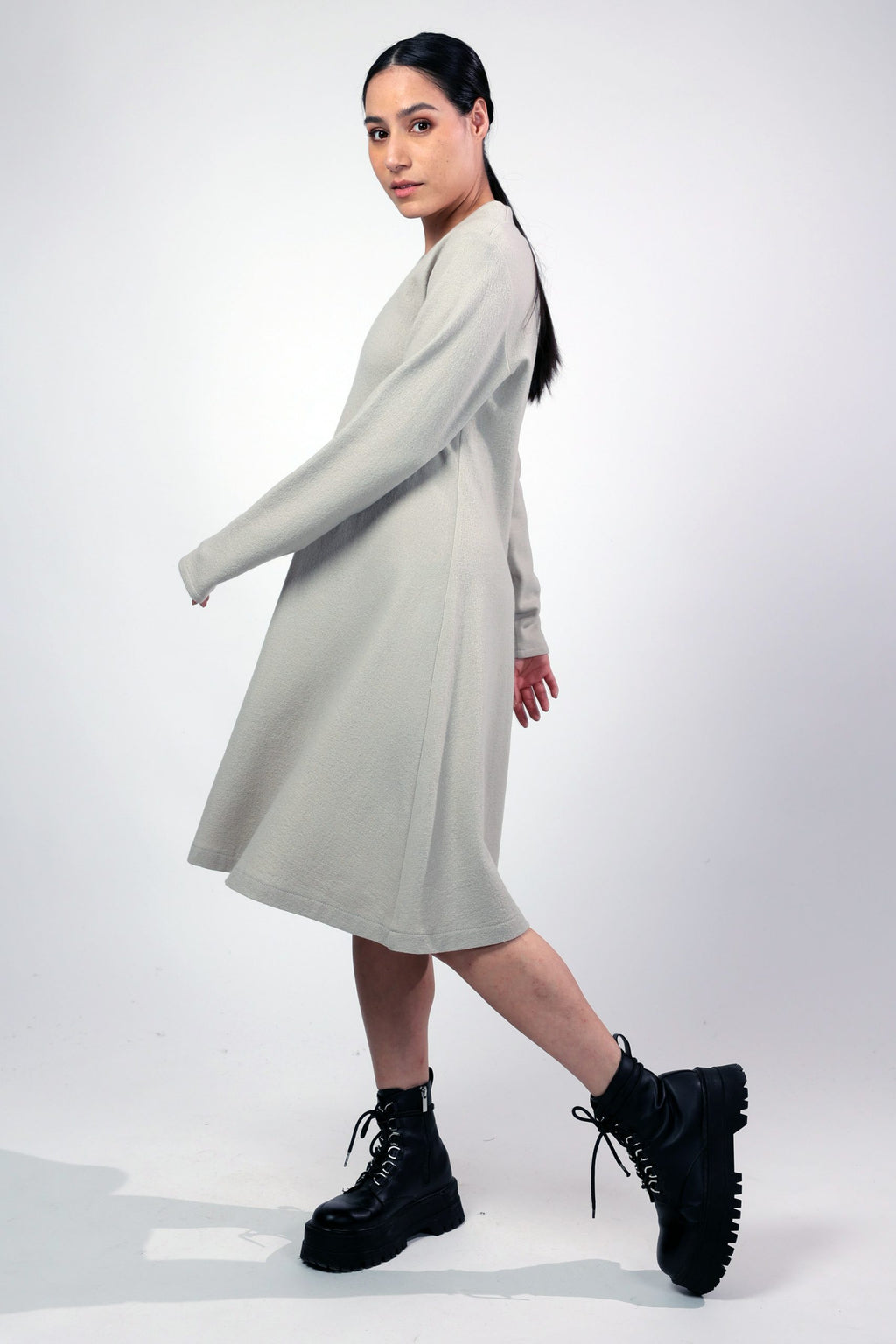 VERONICA, Dress in Boiled Wool Fine image 4