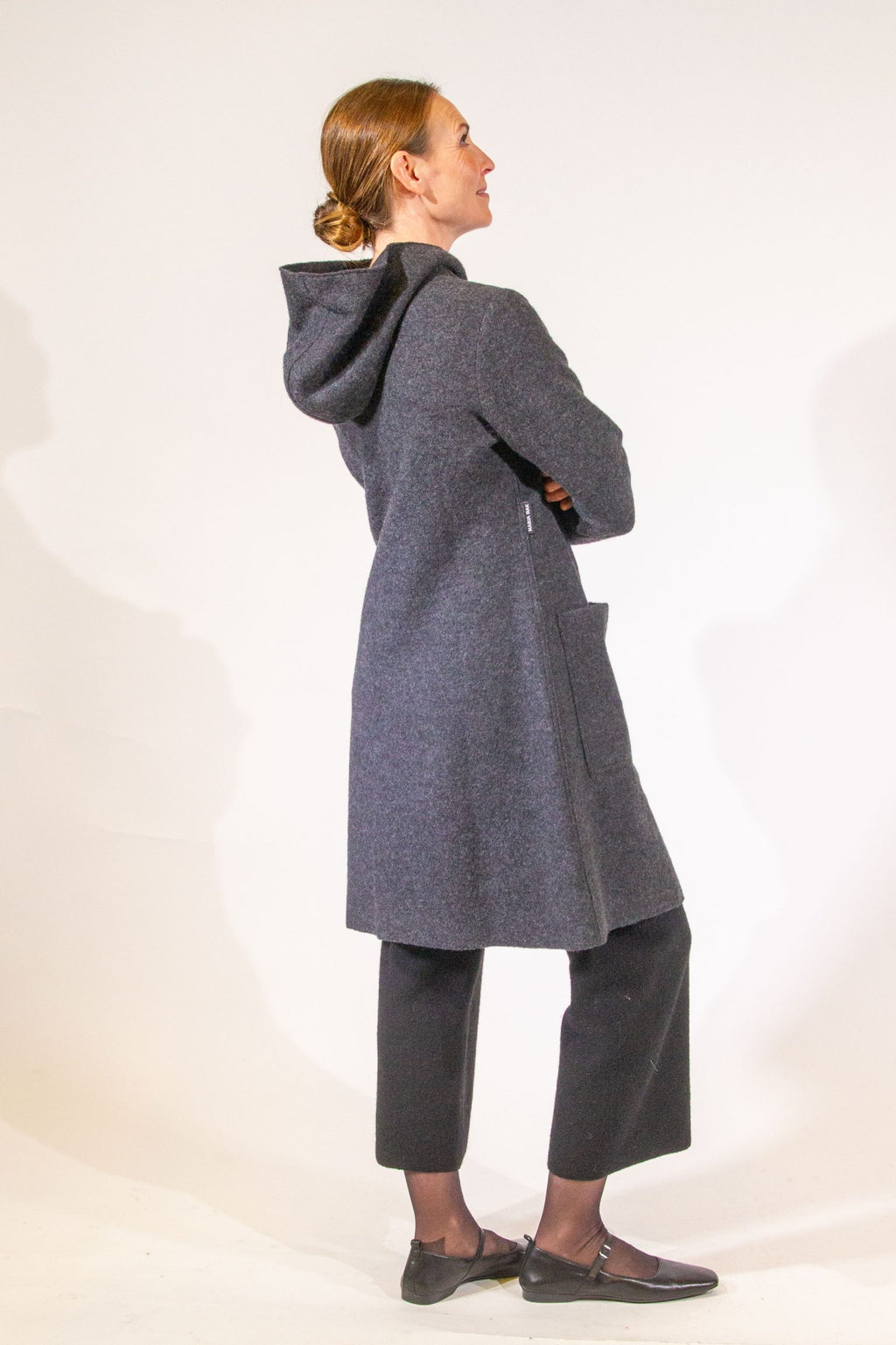MYRNA, Coat in Boiled Wool image 4