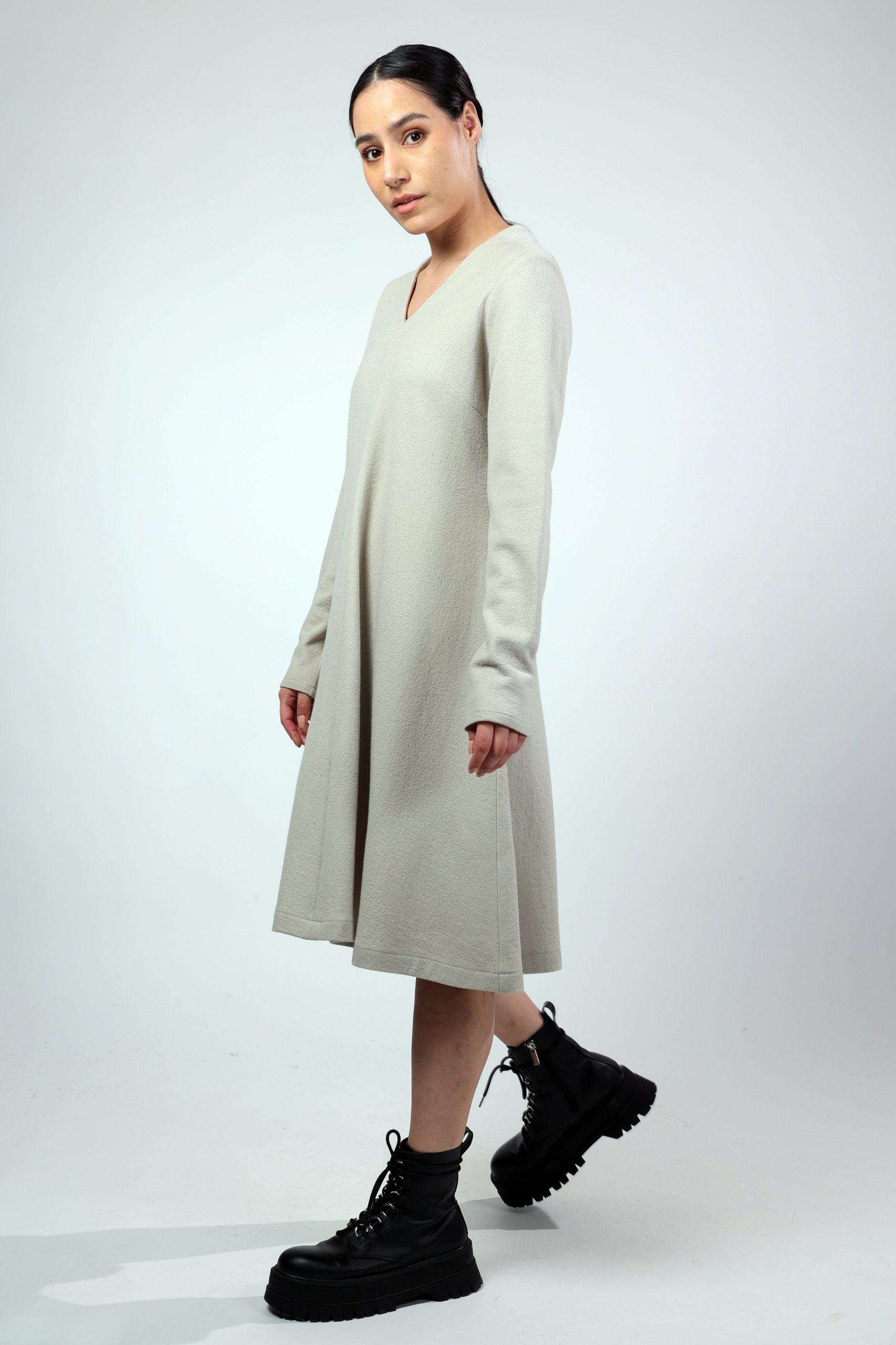 VERONICA, Dress in Boiled Wool Fine image 2