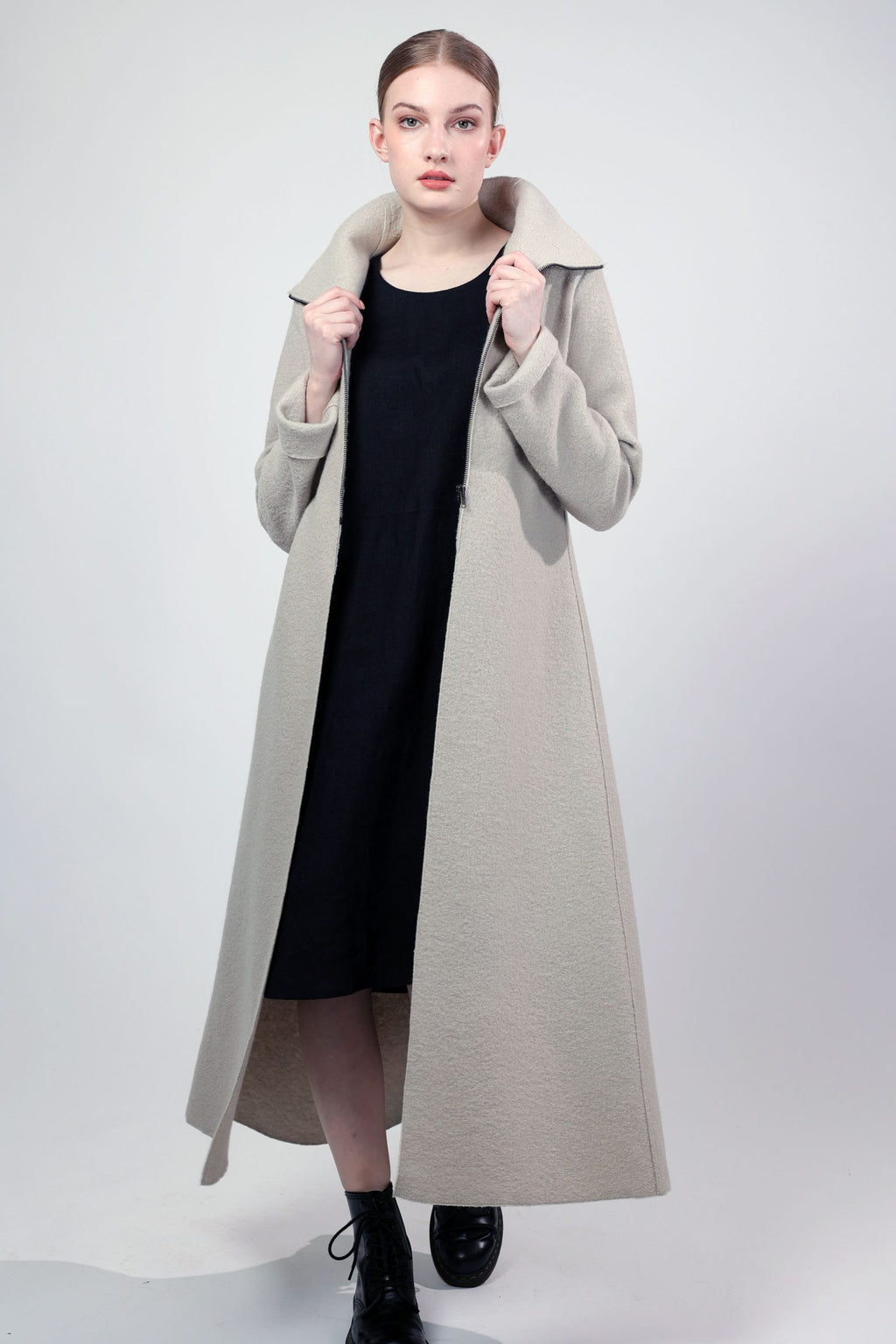 LORU, Coat in Boiled Wool image 0