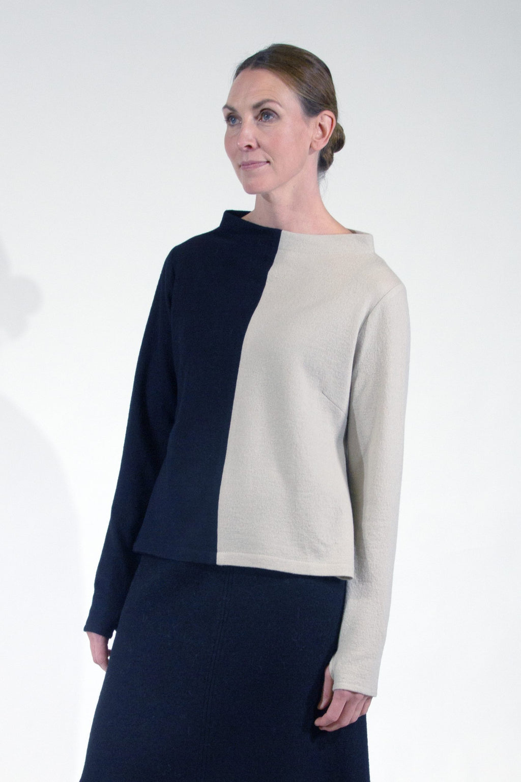 NUKKA CHESS, Top in Boiled Wool Fine image 2