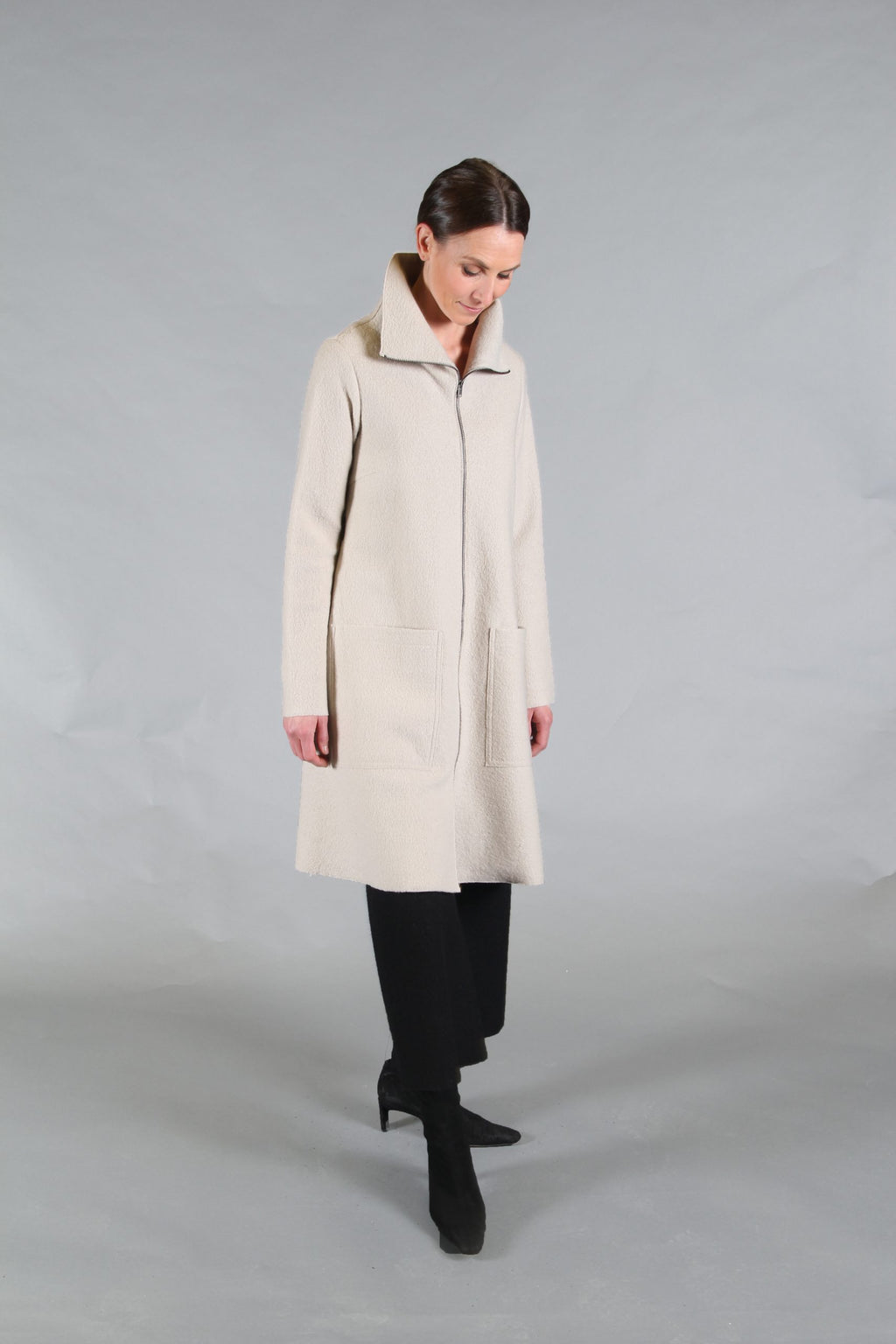 RITA, Coat in Boiled Wool image 1