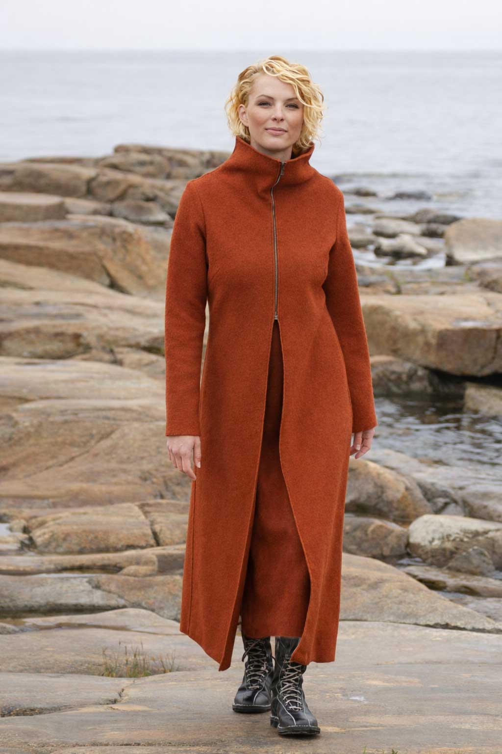 LORU, Coat in Boiled Wool
