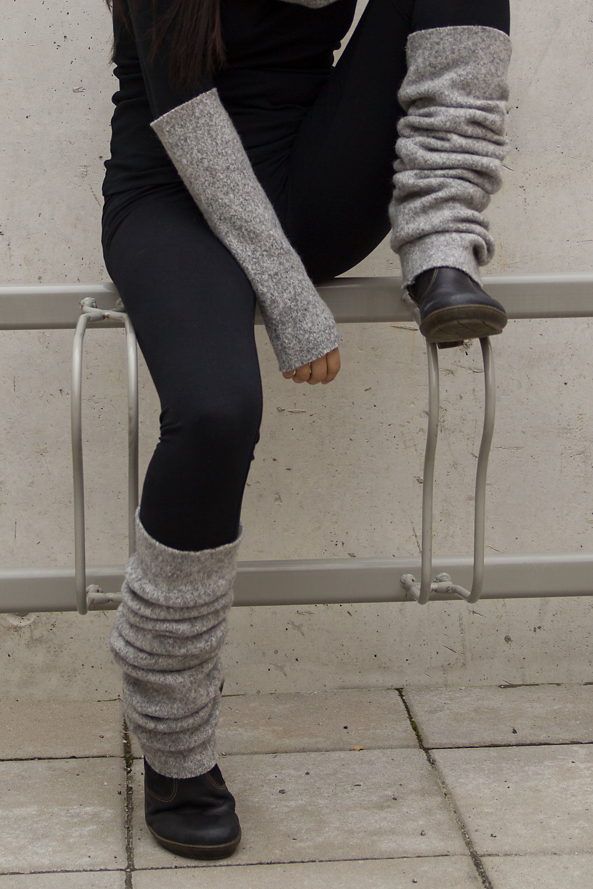 BRITTA, Leg Warmers in Boiled Wool